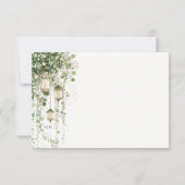 Sage Green and Pink Lantern Eucalyptus Floral   RSVP Kaartje (Achterkant)