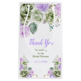 Sage Green and Purple Floral Bridal Shower Klein Cadeauzakje