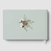 Sage Green and Vanilla Cream Wedding Guest Book Gastenboek (Achterkant)