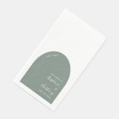 Sage Green and White Arch Wedding Servet (Hoek)
