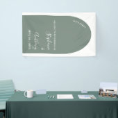 Sage Green and White Arch Wedding Spandoek (Beurs)