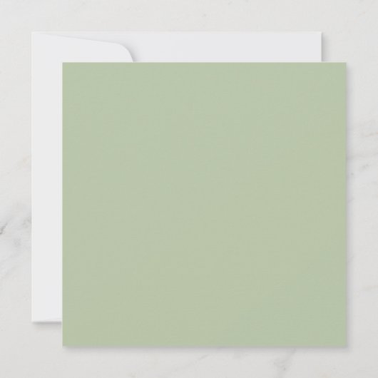 Sage Green and White Bow Bridal Shower Invitation Kaart (Achterkant)