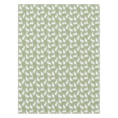 Sage Green And White Bunny Pattern Cute Easter Tafelkleed (Voorkant)