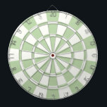 Sage Green and White Dartbord<br><div class="desc">Sage Green and White Dart Board</div>