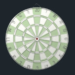 Sage Green and White Dartbord<br><div class="desc">Sage Green and White Dart Board</div>