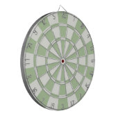 Sage Green and White Dartbord (Voorkant Links)