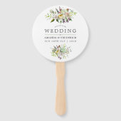 Sage Green and White Floral Wedding Favor Handwaaier (Voorkant)