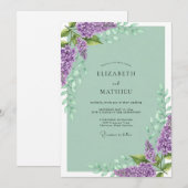 Sage Green Angelic Spring Wedding Kaart (Voorkant / Achterkant)