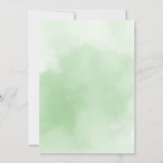 Sage Green Aqeeqah Moslim Baby aankondiging (Achterkant)