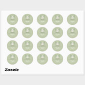 Sage Green Aqiqah Favor Sticker - Bedanklabel (Vel)