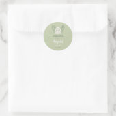 Sage Green Aqiqah Favor Sticker - Bedanklabel (Tas)