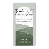 Sage Green Arch Bohemian Business Box Seal Etiket (Voorkant)