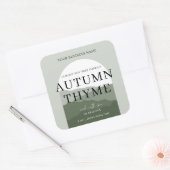 Sage Green Arch Bohemian Scent Name Candle Vierkante Sticker (Envelop)