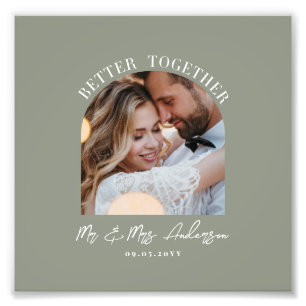 Sage green arch foto bruiloft cadeau home decor foto afdruk