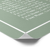 Sage Green Arch Minimalist Baptism Separation Char Poster (Hoek)