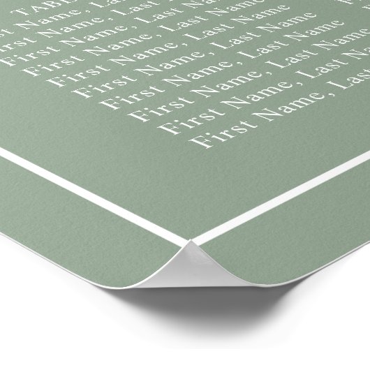 Sage Green Arch Minimalist Baptism Separation Char Poster (Hoek)