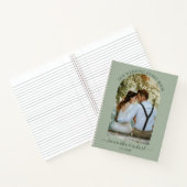 Sage Green Arch Personalized Photo Wedding Guest Notitieboek (Binnen)