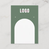 Sage Green Arch Voeg Logo juwelen oorsparing toe Visitekaartje (Voorkant)