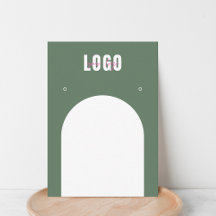 Sage Green Arch Voeg Logo juwelen oorsparing toe