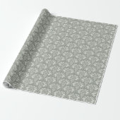 Sage Green Art Deco | Moderne kustluxe Cadeaupapier (Uitgerold)