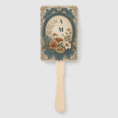 Sage Green Art Nouveau Alphonse Mucha Wedding Handwaaier (Voorkant)