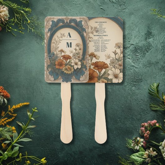 Sage Green Art Nouveau Alphonse Mucha Wedding Handwaaier