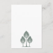 Sage Green Aspen Tree Wedding Informatiekaartje (Achterkant)