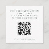 Sage Green Aspen Tree Wedding QR Informatiekaartje (Voorkant)