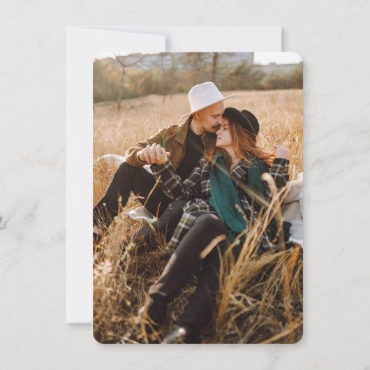 Sage Green Aspen Tree Wedding Save The Date (Achterkant)