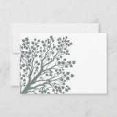 Sage Green Aspen Wedding RSVP Kaartje (Achterkant)