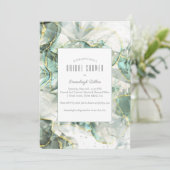 Sage Green Aventurine Crystal Vrijgezellenfeest Kaart (Staand voorkant)