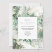 Sage Green Aventurine Crystal Wedding Kaart (Voorkant)