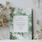 Sage Green Aventurine Crystal Wedding Kaart