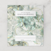 Sage Green Aventurine Crystal Wedding Plaatskaartje (Buitenkant ongevouwen)