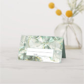 Sage Green Aventurine Crystal Wedding Plaatskaartje (Voorkant)