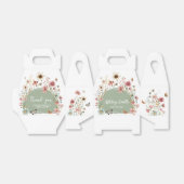 Sage Green Baby Bloom Baby shower Bedankdoosjes (Uitgevouwen)
