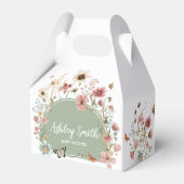 Sage Green Baby Bloom Baby shower Bedankdoosjes (Voorkant Zijde)