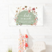 Sage Green Baby Bloom Baby shower Spandoek (Insitu)