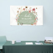 Sage Green Baby Bloom Baby shower Spandoek (Beurs)