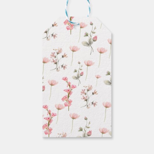 Sage Green Baby Bloom Baby shower Uitnodiging Cadeaulabel (Achterkant)