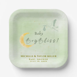 Sage Green Baby Boy Bliss Stork  Papieren Bordje