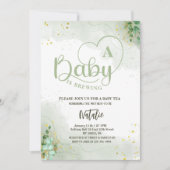 Sage Green baby brouwt groen baby shower Kaart (Voorkant)