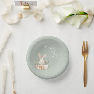 Sage Green Baby Love Script Baby shower Papieren Kommen