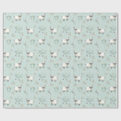 Sage Green Baby Pattern Cadeaupapier (Vlak)