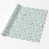 Sage Green Baby Pattern Cadeaupapier (Uitgerold)