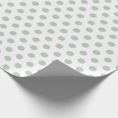 Sage Green Baby Polka Dot Cadeaupapier (Hoek)