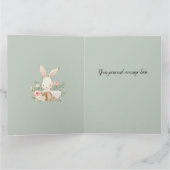 Sage Green Baby Rabbit Blank Kaart (Binnen)