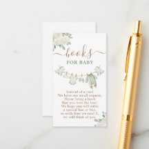 Sage Green Baby shower Boeken voor Baby
