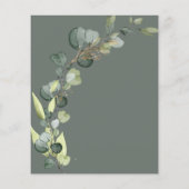 Sage Green Baby Sprinkle doucheuitnodiging (Achterkant)