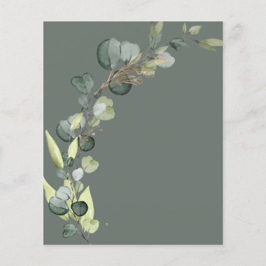 Sage Green Baby Sprinkle doucheuitnodiging (Achterkant)